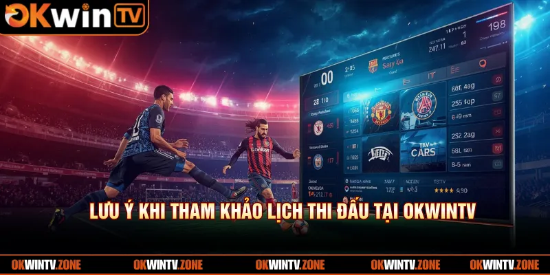 Lưu ý khi tham khảo lịch thi đấu tại OKWINTV